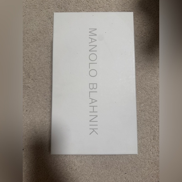 Preowned Authentic MANOLO BLAHNIK Bridal Hangisi 105 embellished satin pumps - Picture 7 of 15